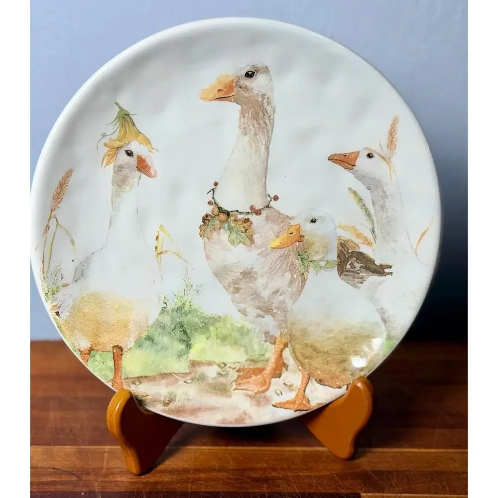 Whimsical Geese Plate | Pier 1 Cottagecore Farmhouse Kitchen Decor